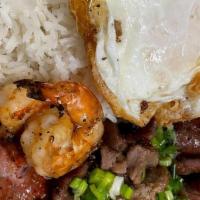 C4 Jasmine Rice Special / Com Dac Biet · Pork Pate, 2 shrimps, pork and fried egg