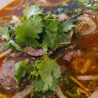 B1-Bún Bò Huế · Spicy beef soup hue style vermicelli soup.