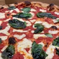 Miller Time (Plant Based!) Pie- · A plant based Margherita pizza with cheese from our friends over at Vertage on H St. - finis...