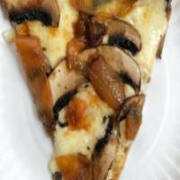 Mushroom & Onion Slice- · roasted garlic olive oil, mozzarella, provolone, roasted cremini mushrooms, caramelized onions