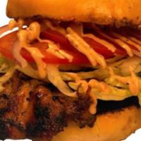 Huli Huli Chicken Burger · The huli chicken burger is a Polynesian style chicken marinated in deliciousness and served ...