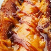 Bbq/Bacon/Cheddar · BBQ sauce, bacon, shredded cheddar