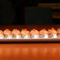 Double Spicy Salmon Roll · Spicy salmon, avocado and flying-fish roe