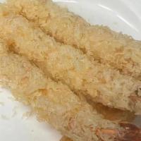 Shrimp Tempura · Lightly battered and deep-fried shrimps, served with tempura sauce.