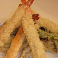 Shrimp & Vegetables Tempura · Lightly battered and deep-fried with tempura sauce and steamed rice. Or select only SHRIMP o...