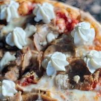 Meatballs & Ricotta Pizza · Tomato sauce, meatball, mozzarella, parmigiano reggiano, grande ricotta, basil