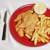 Kid'S Chicken Fingers (2 Pieces) · With French fries.