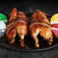 Whole Chicken Only · Whole marinated Purdue Farm fresh, Grade A, all natural charcoal roasted rotisserie chicken.