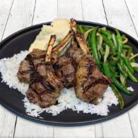 Phil'S Lamb Chops · 4 New Zealand loin chops marinated and charbroiled. Served with choice of 2 sides