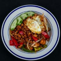 Thai & I Special Dinner · Ground beef, chicken, or pork, stir-fried with spicy authentic basil sauce, fresh chilies, d...