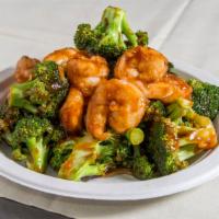 Shrimp With Broccoli · With steam rice.