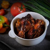 Jerk Drumettes: 7 Piece · Jerk chicken wings (7) made with our signature spices and sauce.