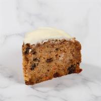 Carrot Cake · A carrot cake with raisins and walnuts.