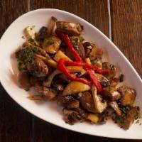 Setas A La Plancha · Grilled Seasonal Mushrooms with Olive Oil. and Sea Salt