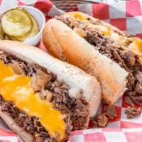 Cheesesteak · Our choice of cheese (wiz swiss american provolone and mozzarella).