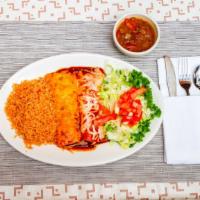 Combination Enchiladas · Two corn tortillas filled with your choice of cheese, shredded beef or chicken.
