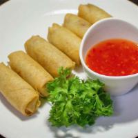 Vegetable Spring Roll · five pieces.