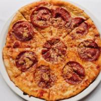 Pepperoni Pizza · tomato sauce, pepperoni, mozzarella