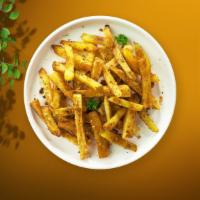 Garlic Manic Fries · (Vegetarian) Idaho potato fries cooked until golden brown and garnished with salt and garlic.
