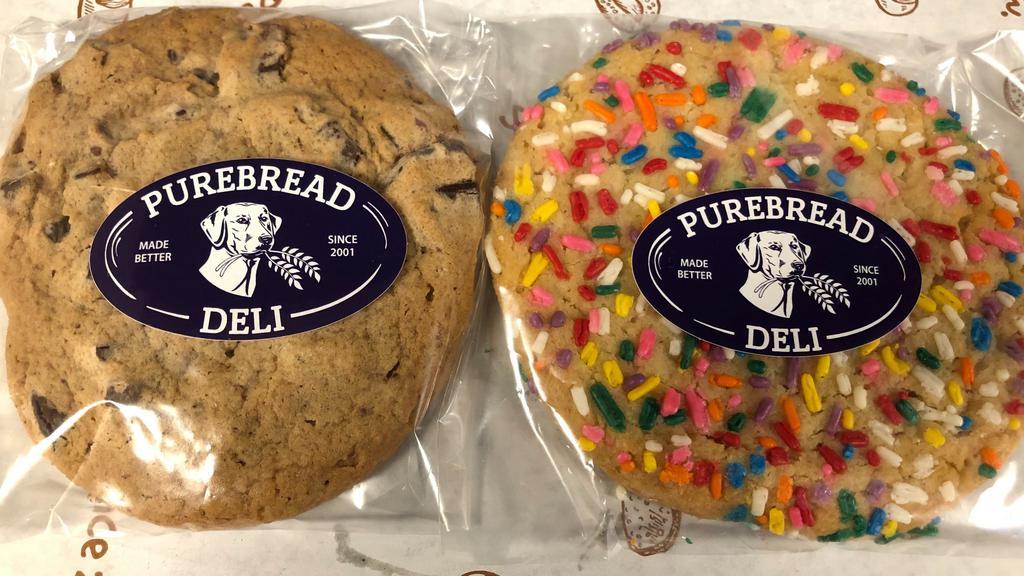 Jumbo Fresh Baked Cookie · Baked Fresh Daily. Chocolate Chip or Sugar