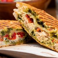 Golden Retriever · Turkey breast, provolone, sun dried tomatoes, basil pesto, grilled focaccia. Grilled.