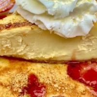 Strawberry Cheesecake Pancakes  · Our signature pancakes stuffed with strawberries and topped with a slice of homemade cheesec...