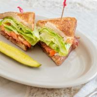 L.T (Bacon, Lettuce & Tomato) · Made with lettuce & tomato on toast served with french fries cole slaw & pickle