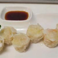 Shrimp Shumai · 6 pieces steam shrimp dumpling.