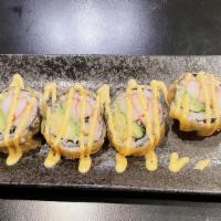 Eagle Roll · Deep-fried roll with crab stick, avocado with special sauce.