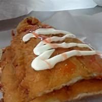 Fried Flounder Sandwich · Mild tasting fish sandwich.
