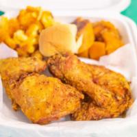 4 Piece Meal · Breast, thigh, drum, wing, roll & 2 sides.