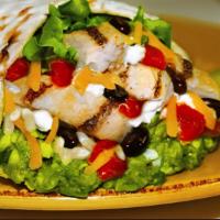 Chicken Burrito · Grilled chicken, guacamole, black beans, sour cream, mild salsa, brown rice, cheddar Jack ch...