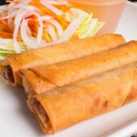 Cheesesteak Fried Spring Rolls (3) · Cheese, beef, and onions.