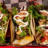 Soft Taco (3) · Your choice of chicken, lamb, or beef.