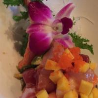 Hawaii Salad · Mixed seafood and cucumber with mayonnaise dressing.