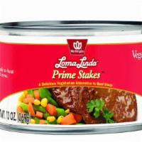 Loma Linda Prime Stakes,Vegetarian - 13 Ounces · 120 Calories Per Serving. Net wt 0.96 lb. Ingredients: Prime Stakes: Textured Vegetable Prot...