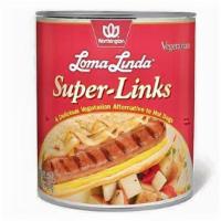Loma Linda Super-Links, Vegetarian, 96 Oz. · Ingredients: Links: Textured Vegetable Protein (Soy Protein Concentrate, Soy Protein Isolate...