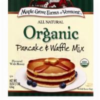 Maple Grove Organic Pancake & Waffle Mix 16 Oz. · Organic Wheat Flour, Organic Whole Wheat Flour, Organic Corn Meal, Organic Whole Buckwheat F...
