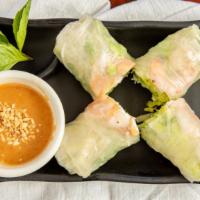 Fresh Roll (2) · Two rolls served with peanut sauce. Soft spring roll stuffed with rice vermicelli, shredded ...