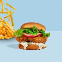Ranch Rover Sandwich  · Crispy fried chicken, lettuce, tomato, and ranch dressing served on a golden hero roll.