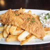 Atlantic Fish & Chips · Fresh deep fried haddock, French fries, tartar sauce