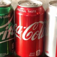 Soda (12 Oz) · Cola, Diet Cola, Sprite.