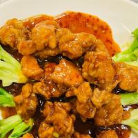 General Tso'S Chicken · Tender morsels of crispy chicken sauteed with a sweet and spicy sauce and garnished with bro...