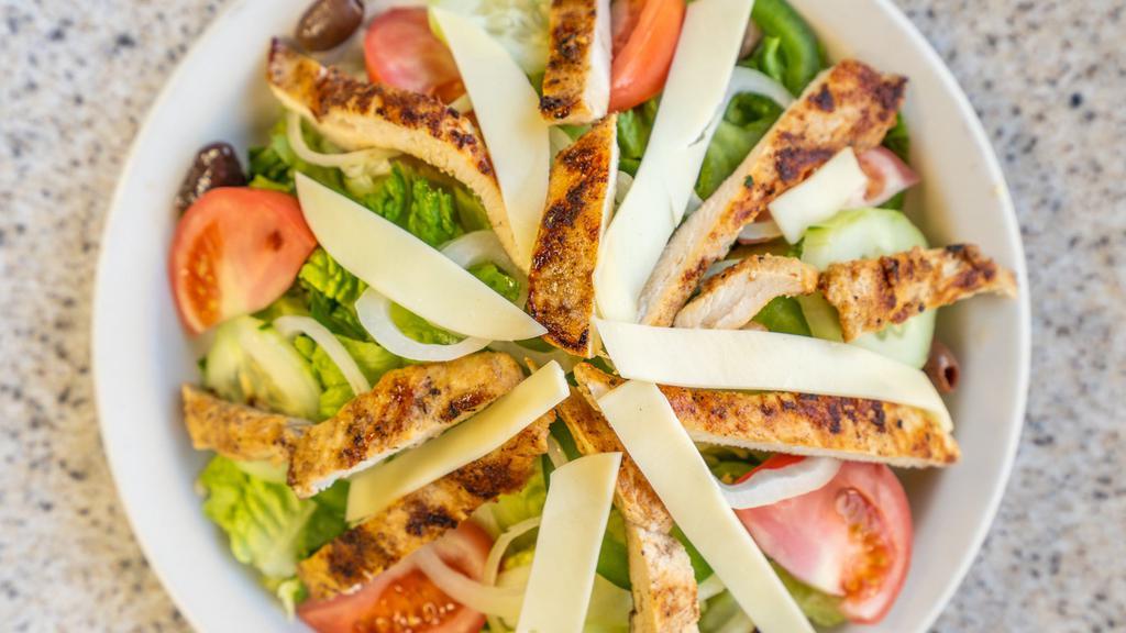 Chicken Caesar Salad · Romaine, croutons and grilled chicken.
