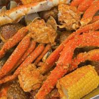 Combo E · Choice of king crab legs (1 lb) or lobster tail (2 pieces). And snow crab legs (1 lb), crawf...