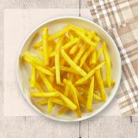 Crispy Fries · Idaho potato fries cooked until golden brown and garnished with salt.