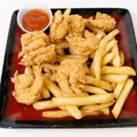 Fried Shrimp Basket (8 Pieces) · Comes with French fries or sweet potato fries.