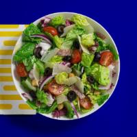 Italian Chopped Salad · Mixed greens, tomato, onion, cucumber, olives, and house vinaigrette.