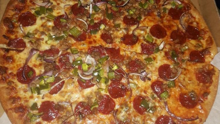 Supreme Pizza · Pepperoni, green peppers, onions, and ground beef.