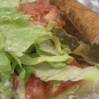 Tuna Salad Sub · 12 inch Sub roll or wrap (large only) lettuce tomato onion pickle hot peppers oil.